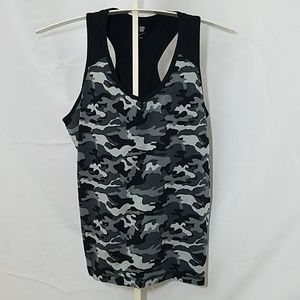 Danskin Black & Grey Camo Athletic Tank Top